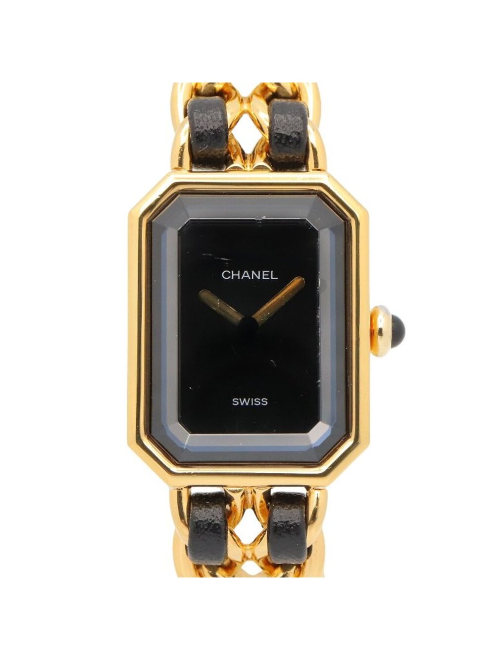 Chanel Watch Premiere M Black Leather
